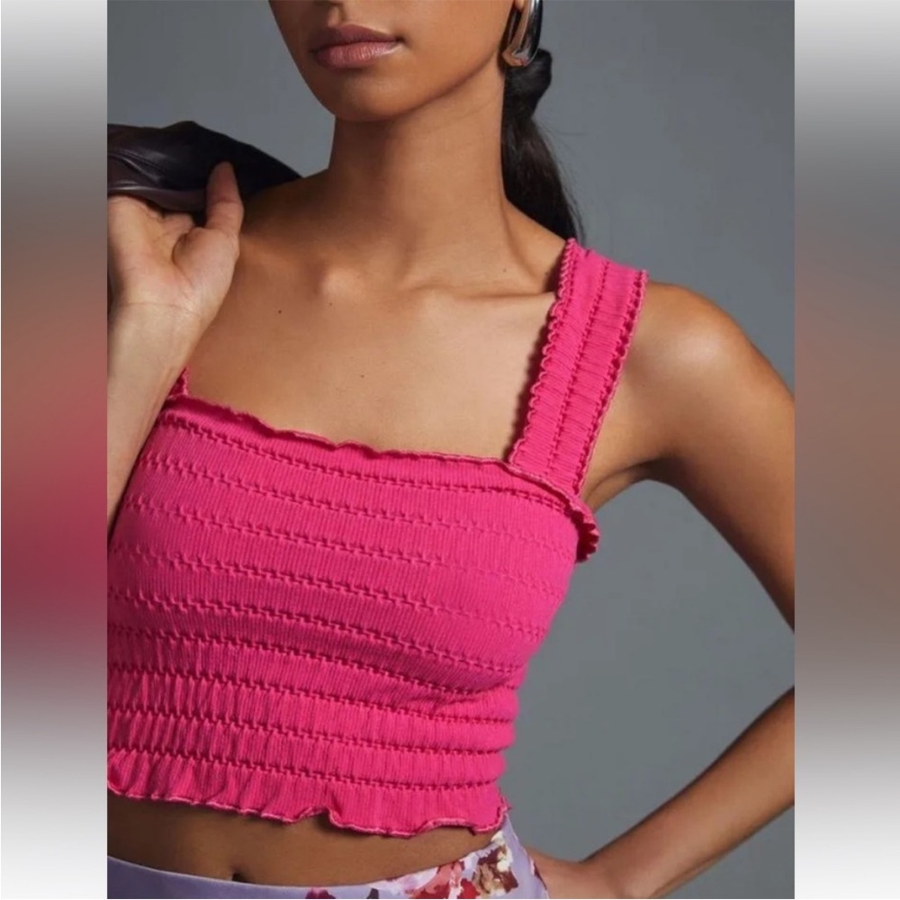 NWT Anthropologie The Regan Seamless Square Neck Top Size S/M